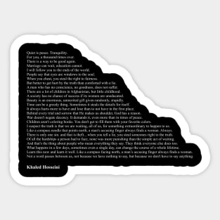 Khaled Hosseini Quotes Sticker